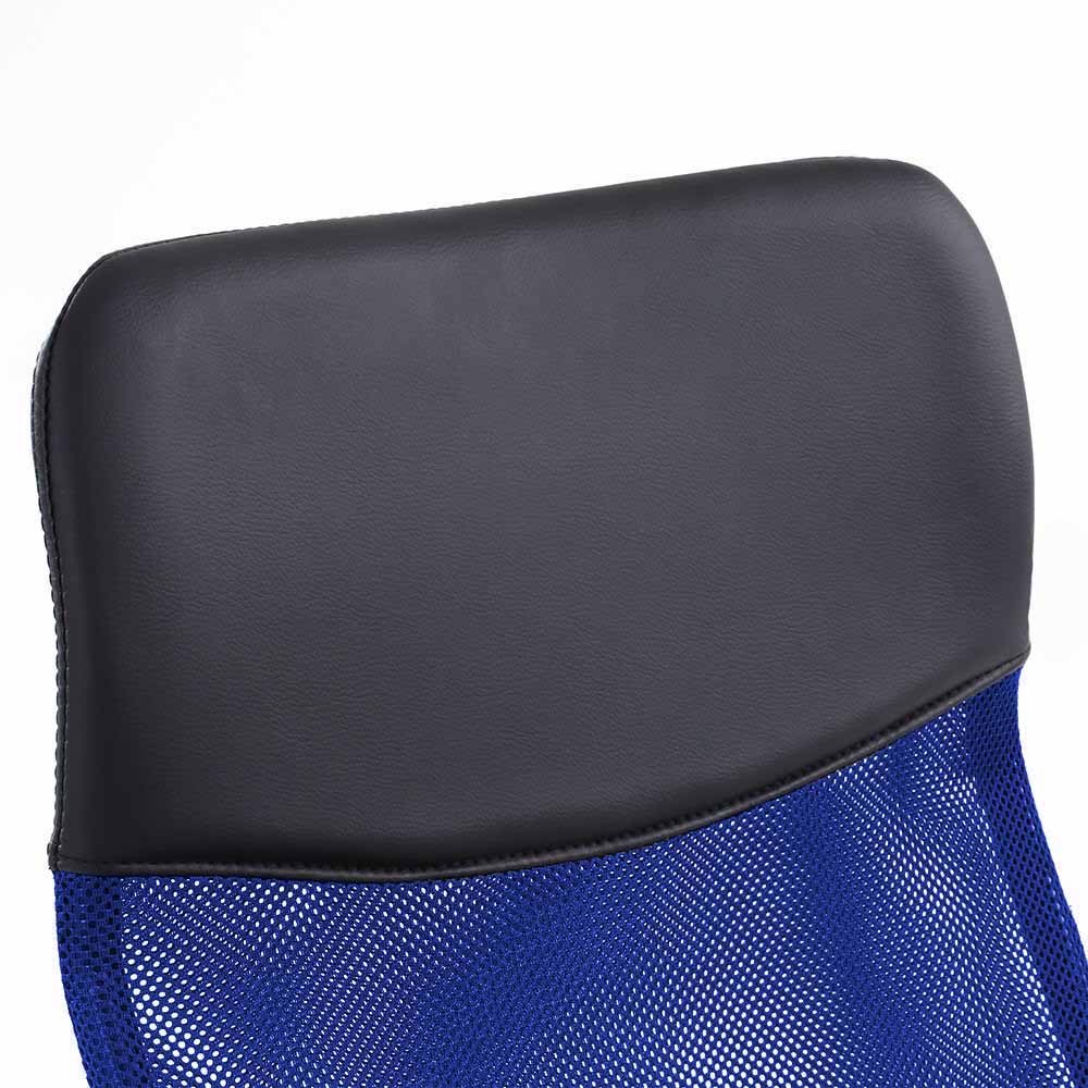 Ergonomikus irodai szék magasított háttámlával - kék