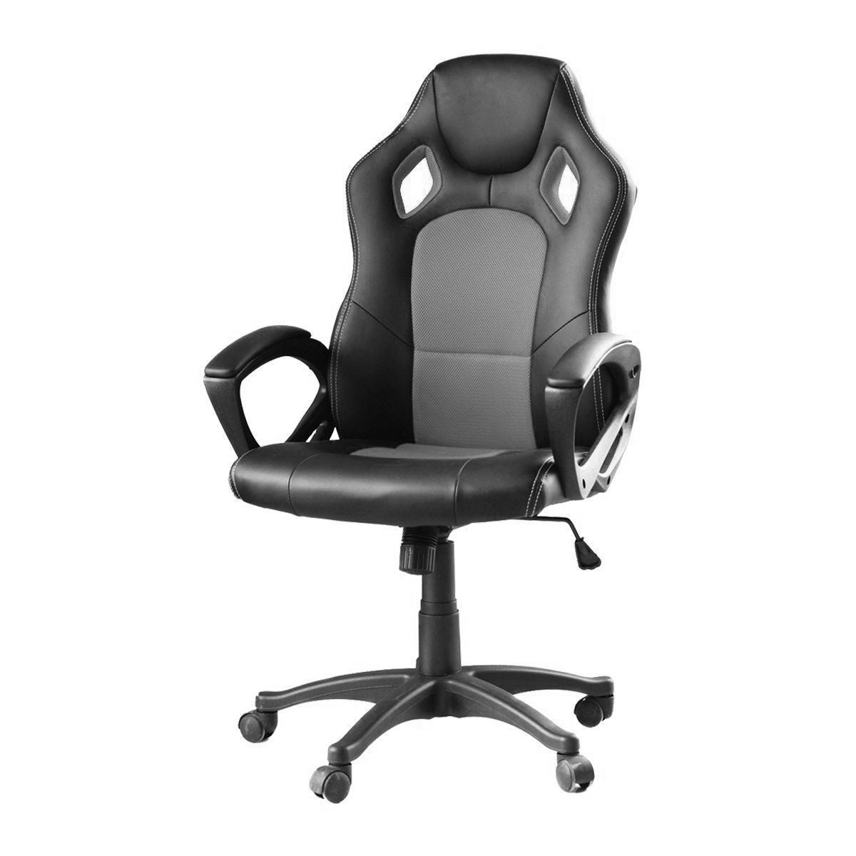 Gamer szék több színben - basic-színes háttámla, szürke